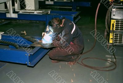 Welder at work