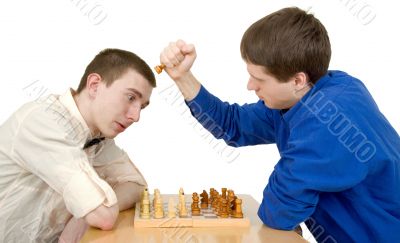 Men play chess