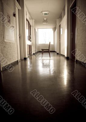 Lonely hospital corridor Lonely hospital corridor