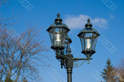 Old style street lamps