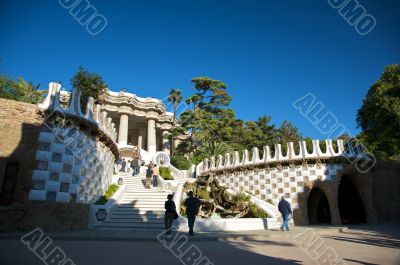 barcelona park guell entry
