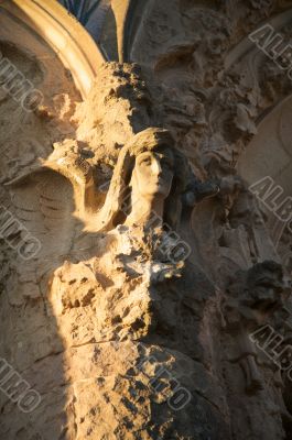 woman stone head