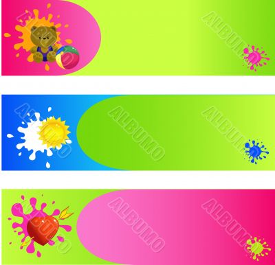 Banners, backgrounds
