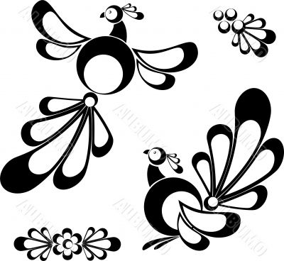 Birds design elements Birds design elements