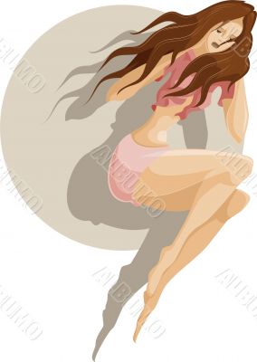 Woman, stress, accident Woman, stress, accident