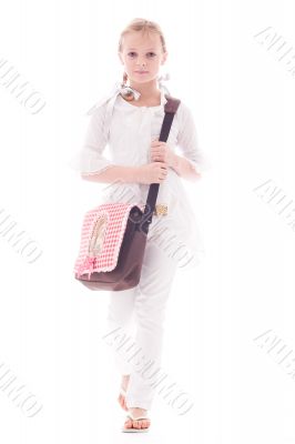 Child with a schoolbag Child with a schoolbag