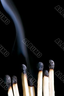 match and smoke closeup