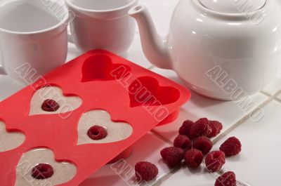 Valentine`s Day breakfast