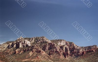 Desert red rock hills
