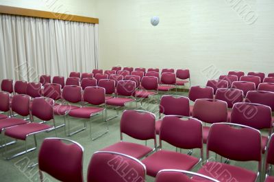 Rows of seats of a functional hall
