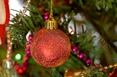Red christmas bulbs Red christmas bulbs