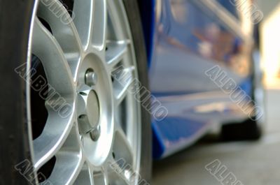 Close up of car wheel