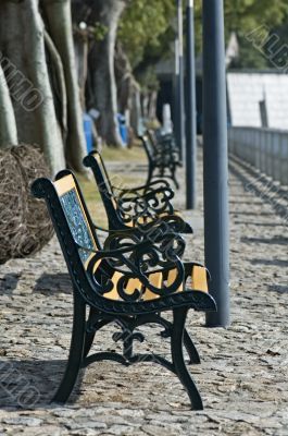 Row of benches