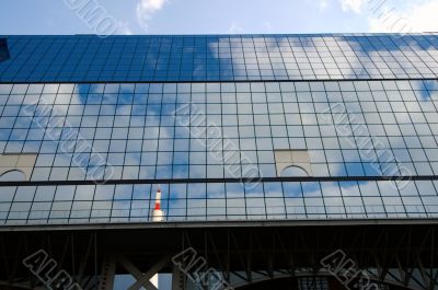 Glass wall of commercial building Glass wall of commercial building