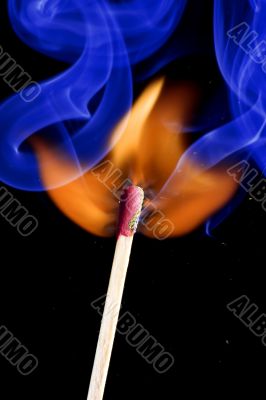 match on fire closeup match on fire closeup