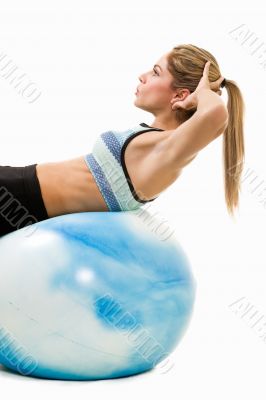 Woman doing sit ups