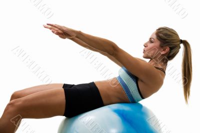 Woman doing sit ups