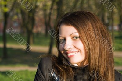 Portrait of the nice girl outdoor