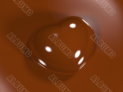 chocolate candy in the form of a  heart