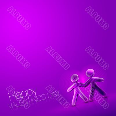 Valentines Day Illustrated Couple VIII