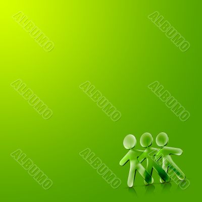 Happy hugging acrylic friends illustration VI Happy hugging acrylic friends illustration VI