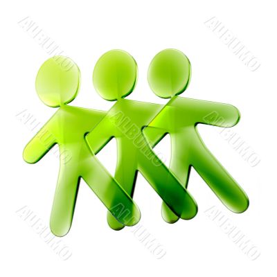 Happy hugging acrylic friends illustration IV Happy hugging acrylic friends illustration IV