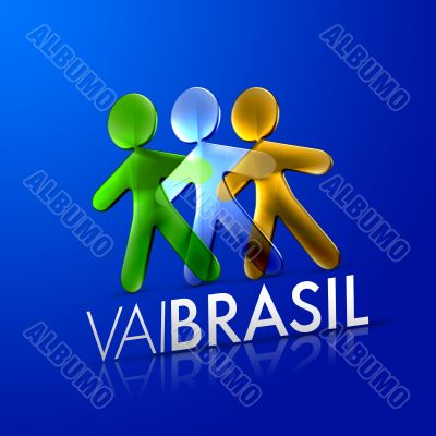 3 illustrated men representing brazil