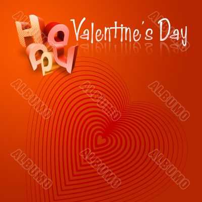 Happy Valentine`s Day Illustrated Types V