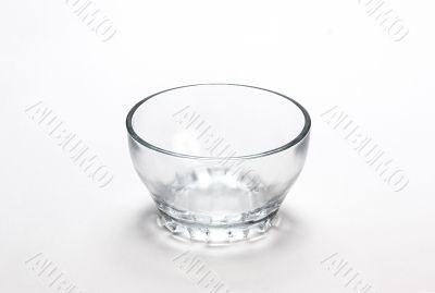 Empty transparent  bowl