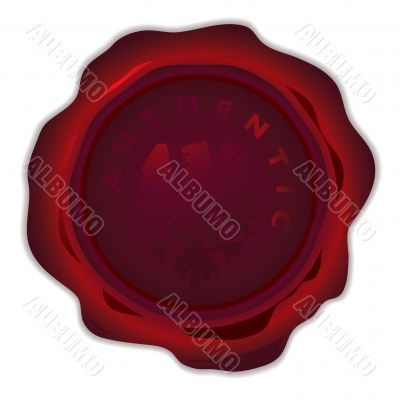 wax seal round dark