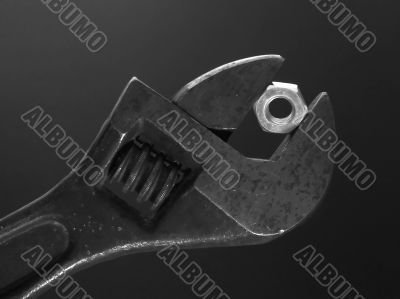 Flat Wrench With Nut