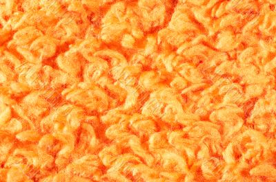 Close-up orange wool texture Close-up orange wool texture