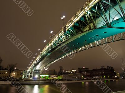 Bridge over the river night view