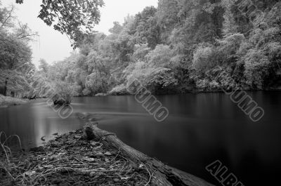 Peaceful Scene of Mae Ngao River - Infrared