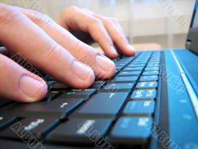 computer keyboard with human hand computer keyboard with human hand