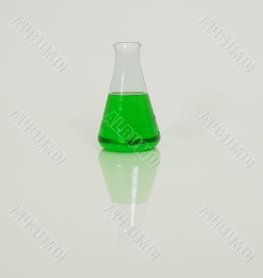 Beaker of green liquid