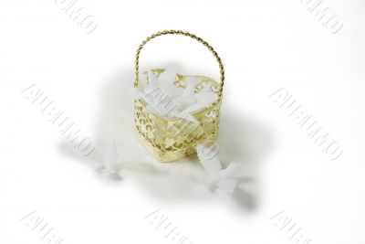 Heart basket of doves
