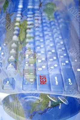 planet on keyboard