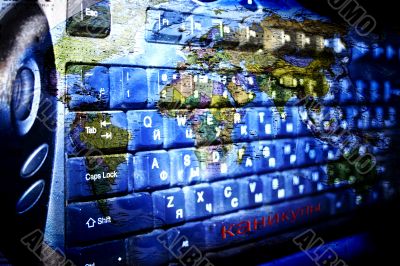 planet on keyboard