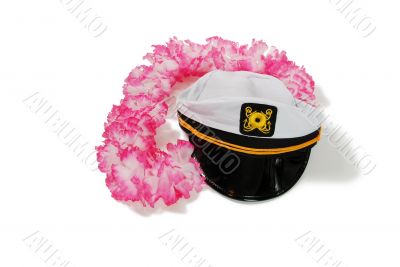 Lei and Nautical Cap