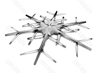 closeup view of icy snowflakes closeup view of icy snowflakes