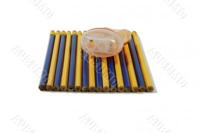 Sharpener and pencils