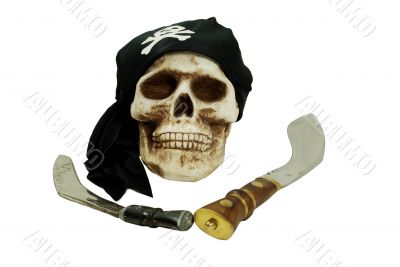 Pirate skull and daggers