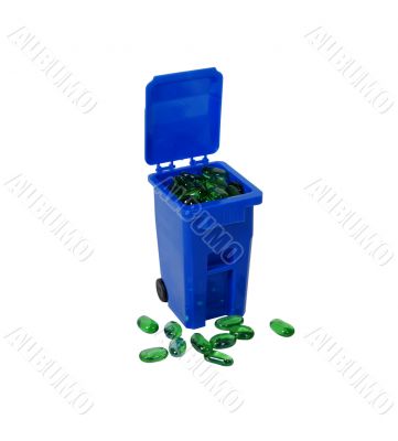 Recycling bin going green