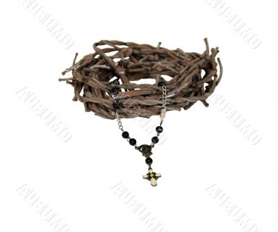 Rosary and crown of thorns