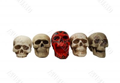 Skulls in a row