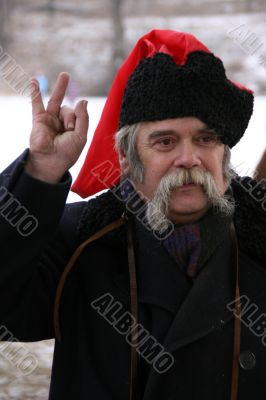 Old ukrainian Cossack