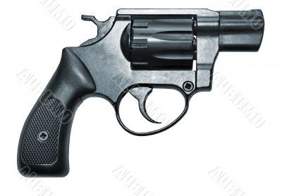 isolated modern revolver pistole gun