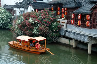 Boat at Qinhuai river, Nanjing Boat at Qinhuai river, Nanjing