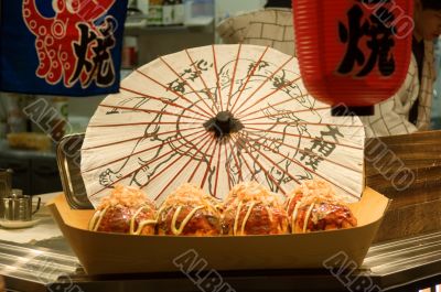 Giant fried octopus balls